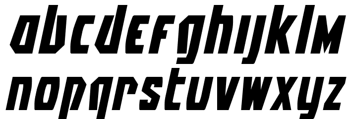 Battleworld Extra-Expanded Italic Font LOWERCASE