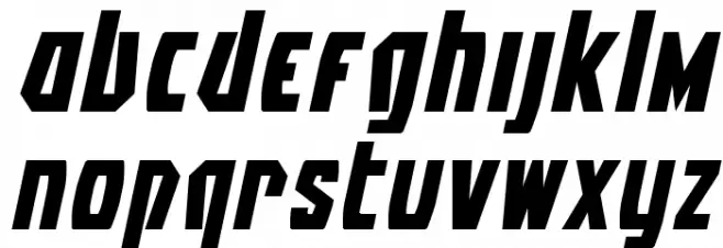 Battleworld Extra-Expanded Italic Schriftart Kleinbuchstaben