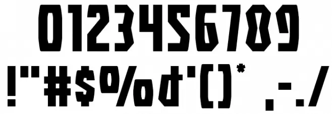 Battleworld Extra-Expanded Font OTHER CHARS