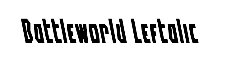 Battleworld Leftalic Font