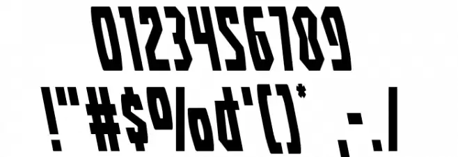 Battleworld Leftalic Font OTHER CHARS