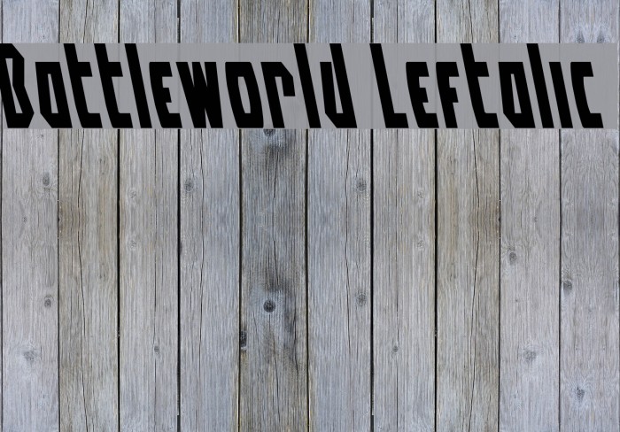 Battleworld Leftalic Font examples