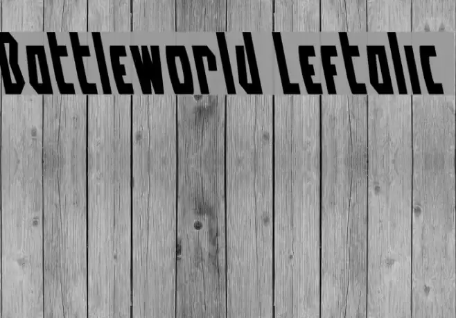 Battleworld Leftalic Font examples