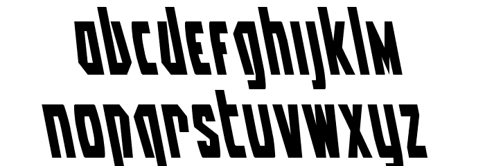 Battleworld Leftalic Font LOWERCASE