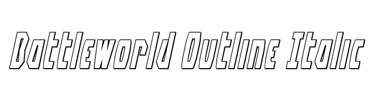 Battleworld Outline Italic  フリーフォントのダウンロード