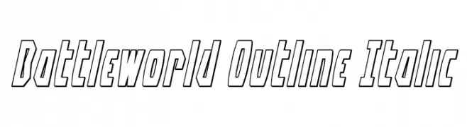 Battleworld Outline Italic  font caratteri gratis