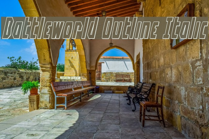 Battleworld Outline Italic Example 1