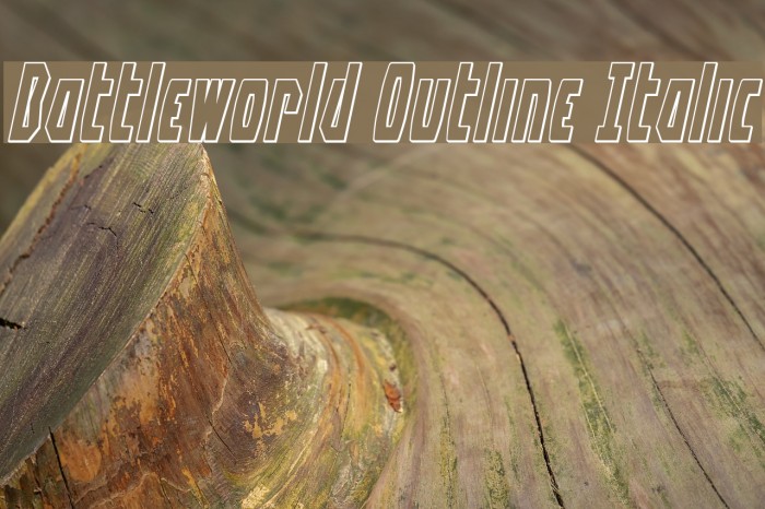 Battleworld Outline Italic Example 2