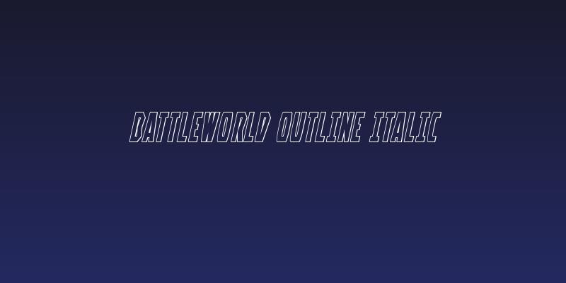 Battleworld Outline Italic Social Header