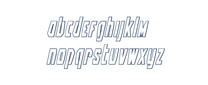 Battleworld Outline Italic Lowercase