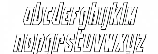 Battleworld Outline Italic Caratteri MINUSCOLO