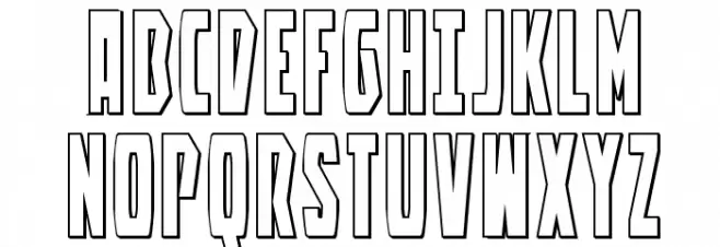 Battleworld Outline फ़ॉन्ट अपरकेस