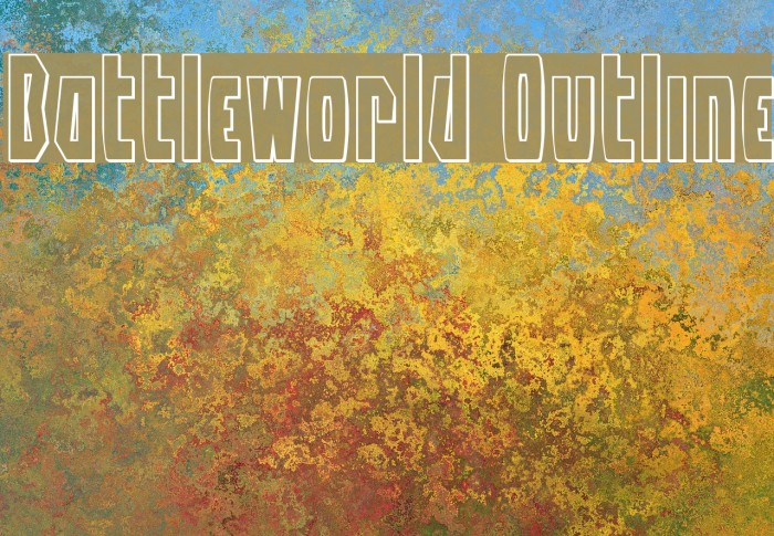 Battleworld Outline Font examples