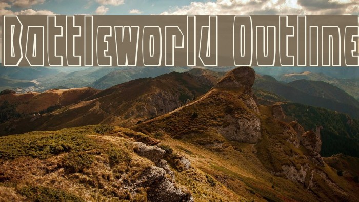 Battleworld Outline Font examples