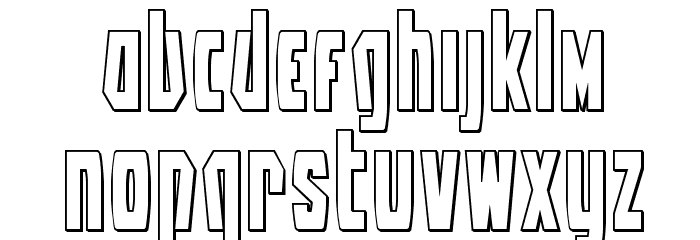 Battleworld Outline Font LOWERCASE