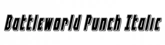 Battleworld Punch Italic  Frei Schriftart Herunterladen