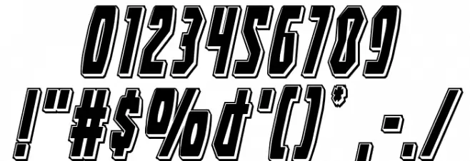 Battleworld Punch Italic Font OTHER CHARS