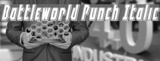 Battleworld Punch Italic Font examples