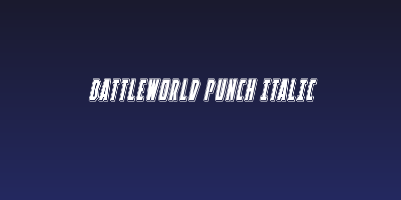Battleworld Punch Italic Social Header