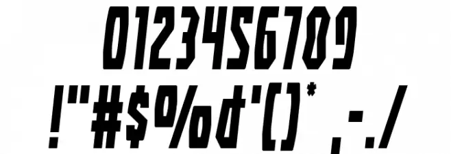 Battleworld Semi-Italic Font OTHER CHARS