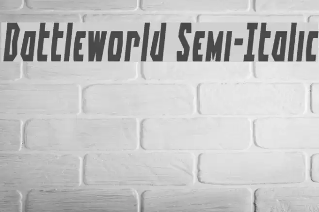 Battleworld Semi-Italic Font examples