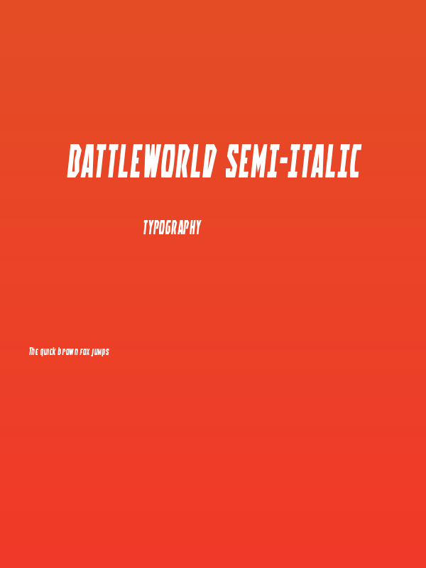Battleworld Semi-Italic Poster