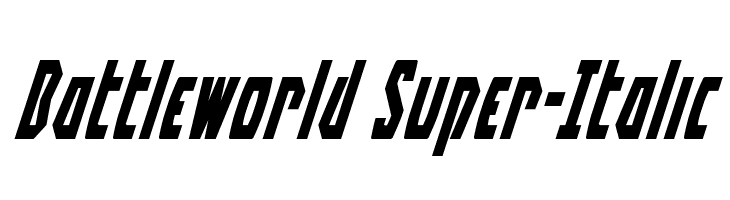 Battleworld Super-Italic Font