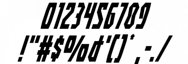 Battleworld Super-Italic Font OTHER CHARS