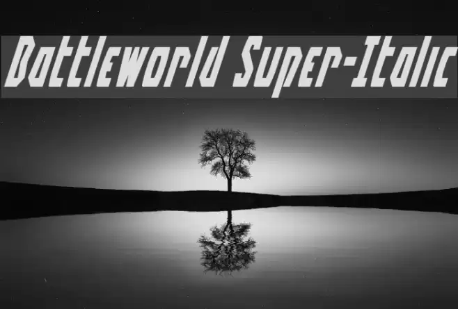 Battleworld Super-Italic Font examples