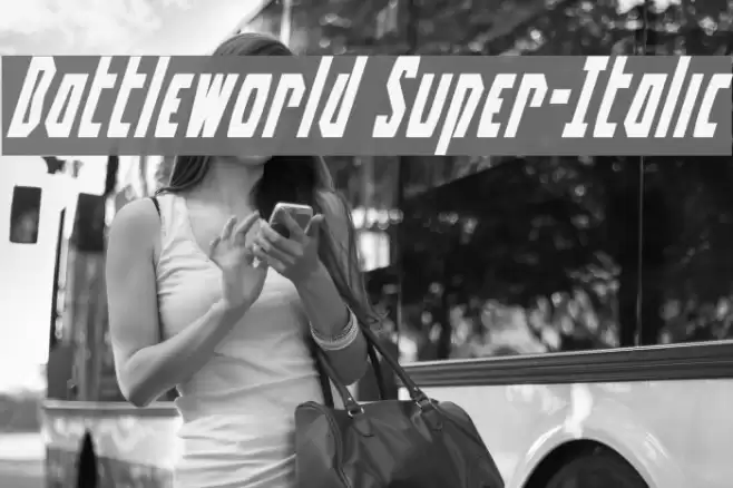 Battleworld Super-Italic Font examples