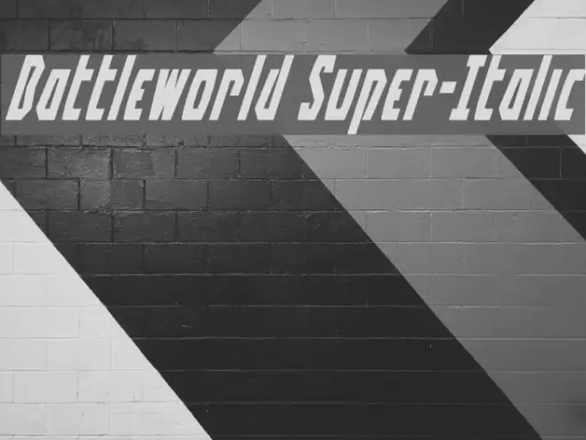 Battleworld Super-Italic Font examples