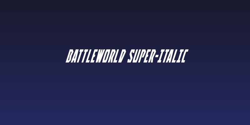 Battleworld Super-Italic Social Header