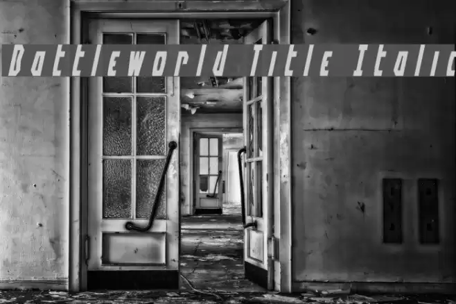 Battleworld Title Italic Font examples