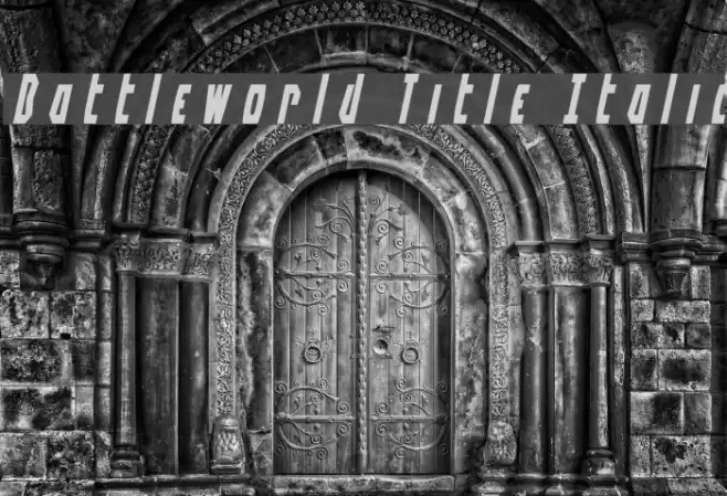 Battleworld Title Italic Font examples