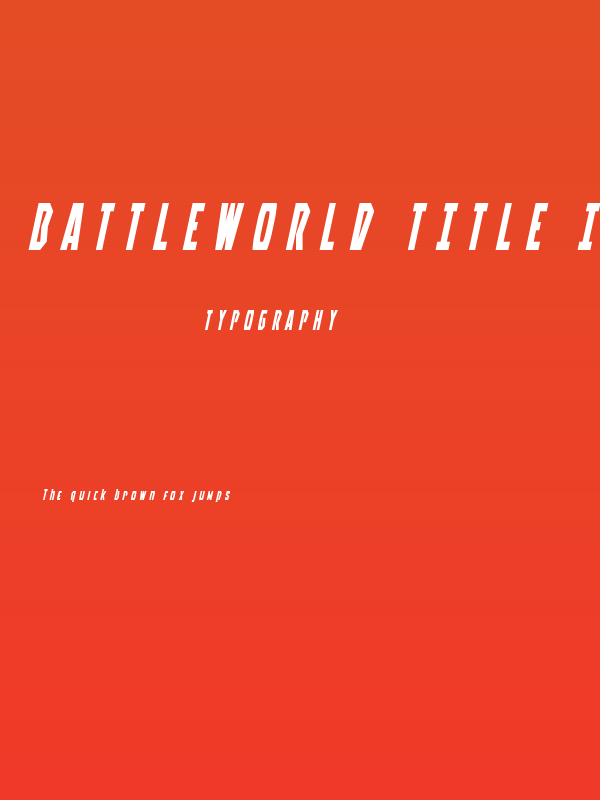 Battleworld Title Italic Poster
