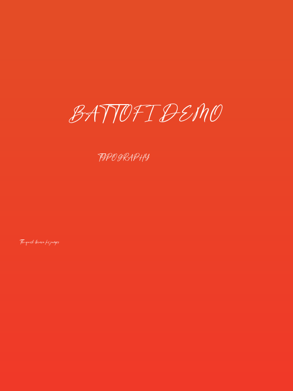 Battofi DEMO Poster