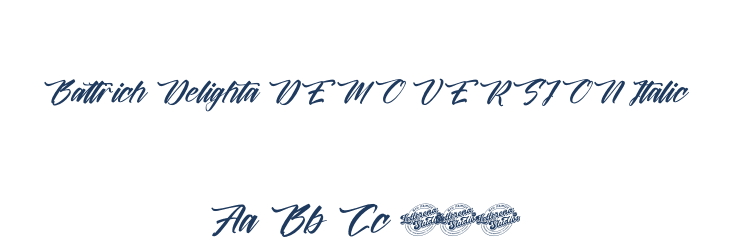 Battrich Delighta DEMO VERSION Italic Font Preview