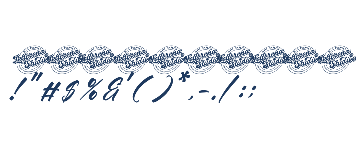 Battrich Delighta DEMO VERSION Italic Other Characters