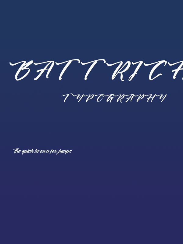 Battrich Delighta DEMO VERSION Italic Poster