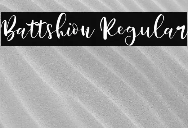 Battshion Regular Font examples
