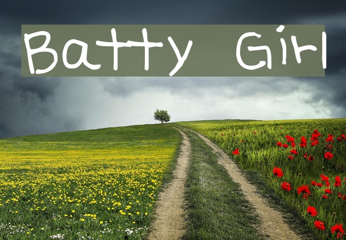 Batty Girl Font examples
