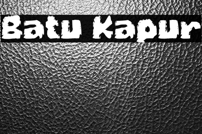 Batu Kapur Example 1