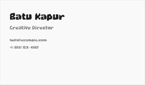 Batu Kapur Business Card