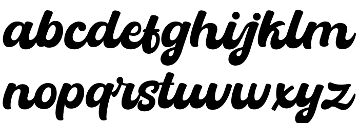 BatuphatScript-Regular Font LOWERCASE