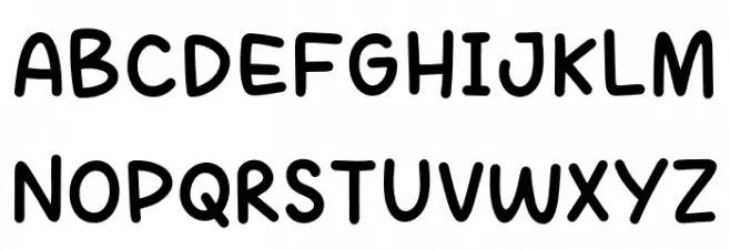 Bau Asem Schriftart Groß