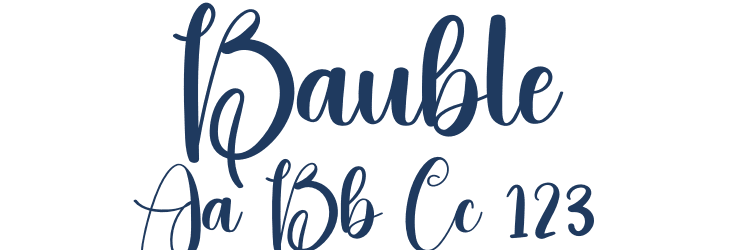 Bauble Font Preview