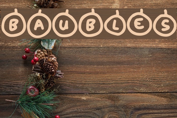 Baubles Font examples