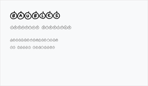 Baubles Business Card