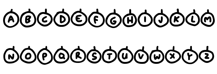 Baubles Font LOWERCASE