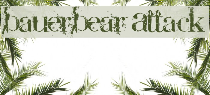 BauerBear Attack Font examples